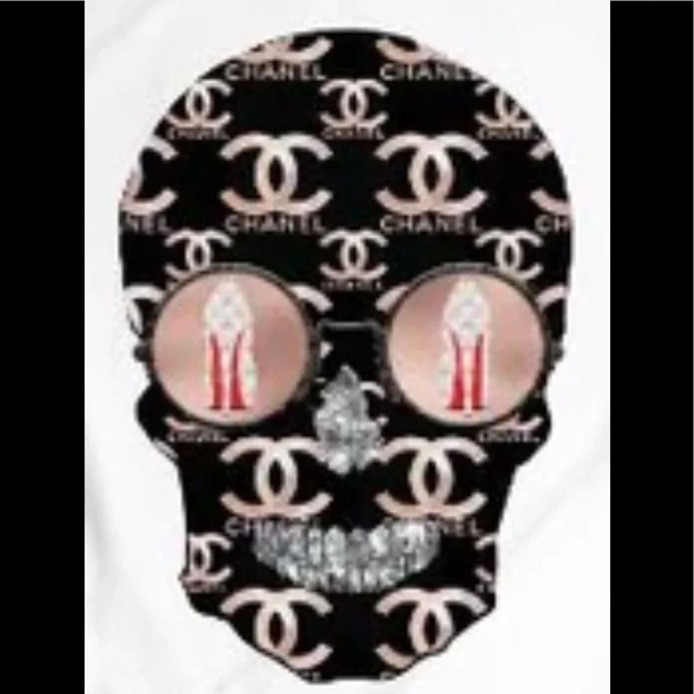 Pullover Pink Coco Sugar Skull W/Diamond π & Legs π π¦· Long Sleeve Sweatshirt - Picture 5 of 10